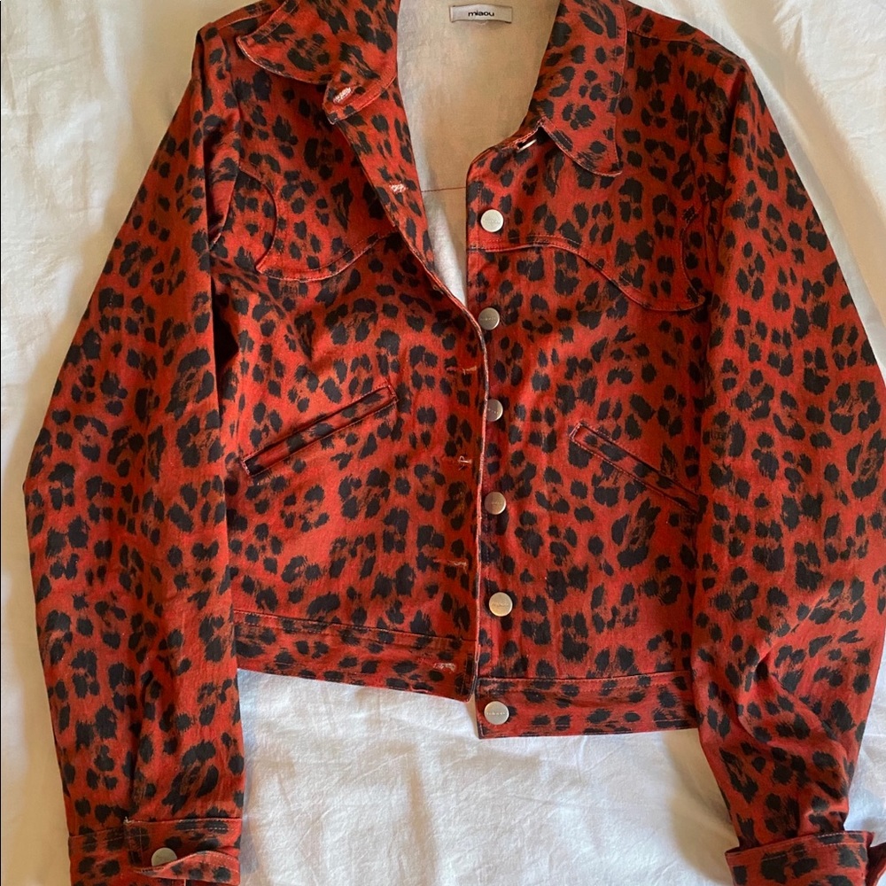 MIAOU LEX JACKET - RED LEOPARD